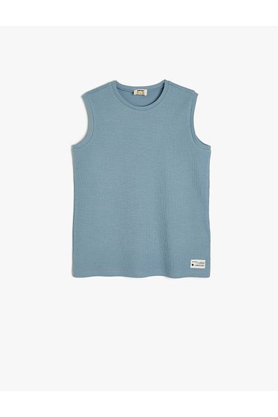 Koton Tricou de bază fără mâneci din bumbac - cu nervuri