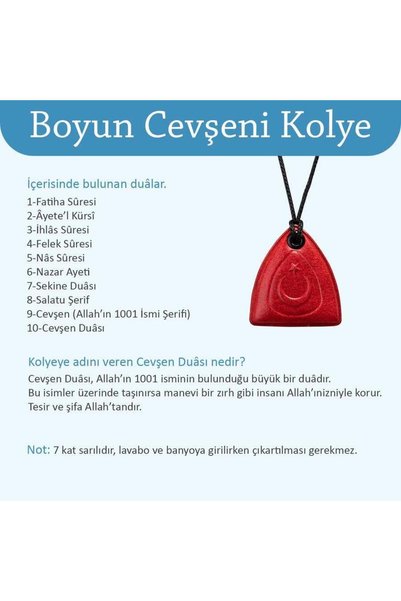 Hayrat Neşriyat Boyun Cevşeni - Siyah Renk (Cevşenü'l Kebir) 3'lü paket