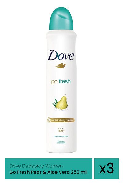 NIVEA DOVE DEO 250ML WOMEN PEAR&ALOE VERA x 3 pieces