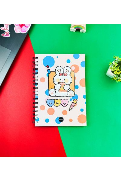 Gift Moda Caiet cu design Pen Rabbit în spirală