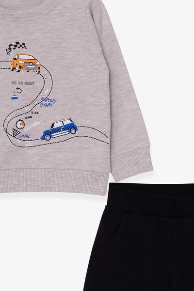 Breeze طقم بدلة رياضية للأولاد الصغار بموضوع السباق من 9 أشهر إلى 3 سنوات، مز...