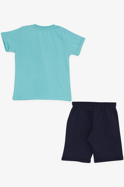 Breeze Girls & Boys Boy Shorts Set Tiger Printed 1-4 Years, Mint Green