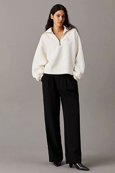 Calvin Klein Sherpa Half Zip Sweatshirt
