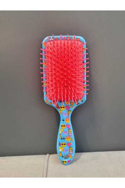 Lider MAGNESİA Amnesia Leader - Emoji Patterned Blue Hair Brush