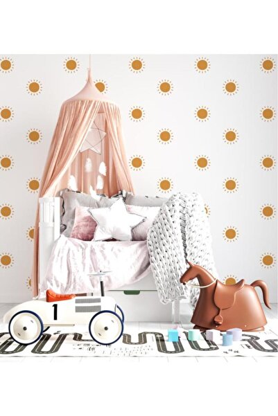 Lizpo Decor Balköpüğü Rengi Güneş Bohem Duvar Çocuk Odası Dekoratif Çıkartma ...