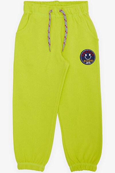 Breeze Girls & Boys Boy's Bottom Smiley Crest Embroidered Lace Accessory 1-4 Years, Neon Green