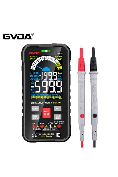 GVDA New 9999 Counts Digital Multimeter Smart Auto Range 1000V 10A Tester Meter Ohm Hz Capacitanc...