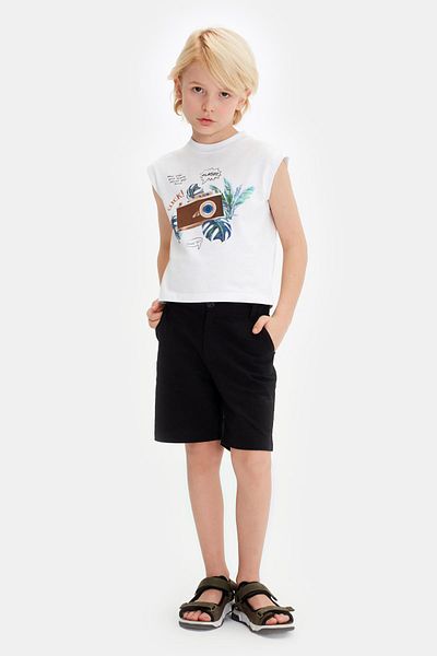Nebbati Bg Store Schwarze Shorts für Jungen 23ss0nb3114