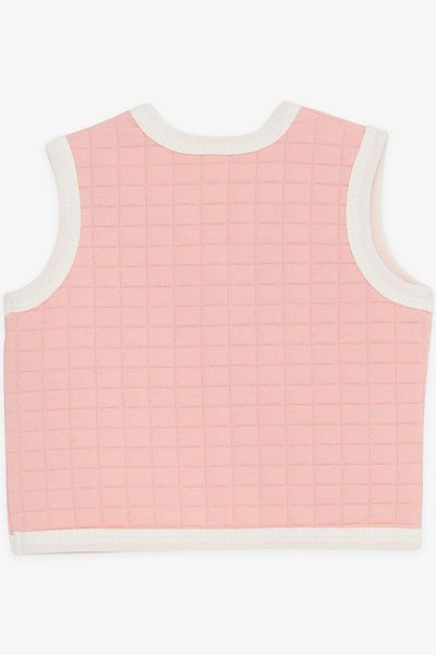 Breeze 0-3 and 9 Months Baby Girl Salmon Vest - Buttoned