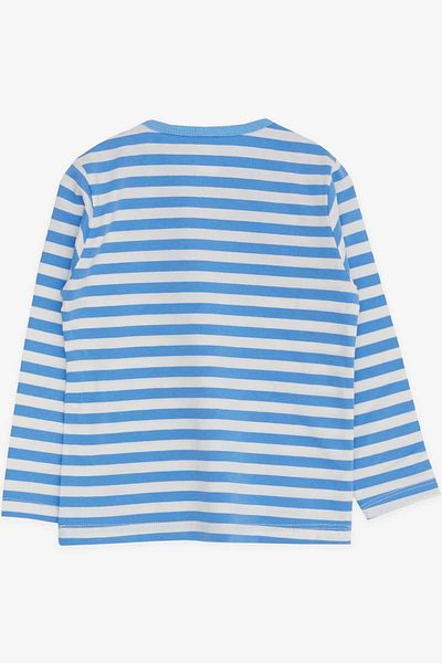 Breeze Baby Boy Long Sleeve T-Shirt Striped 9 Months-3 Years, Light Blue