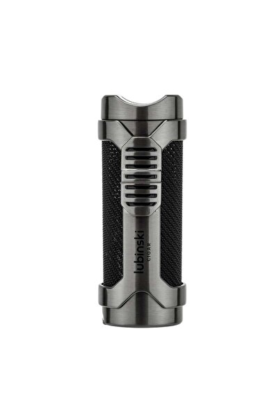 Lubinski Cigar Sehpa Kapaklı Delicili Tek Torch Puro Çakmağı Gunmetal