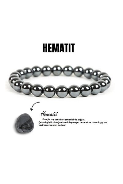 Alnis Atelier سوار من حجر الهيماتيت الطبيعي