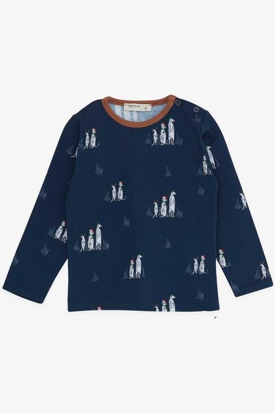 Breeze Baby Boy Pajama Set, New Year's Theme, 9 Months-3 Years, Navy Blue