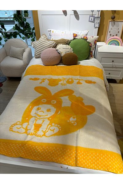 Sesli Aydora Double Sided Quality Acrylic Baby Kids Blanket Newborn Baby Gift 100X120