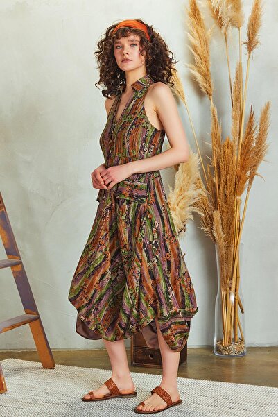 Los banditos Φόρεμα από βισκόζη γιακά πουκαμίσου