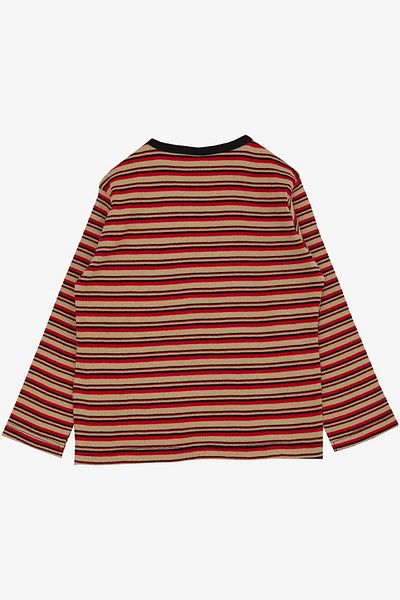 Breeze Baby Boy Long Sleeve T-Shirt Patchwork Striped 9 Months-3 Years, Mixed Color