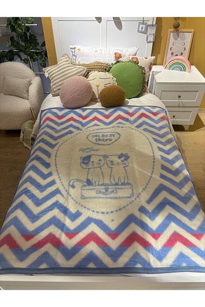 Sesli Aydora Double Sided Quality Acrylic Baby Kids Blanket Newborn Baby Gift 100X120