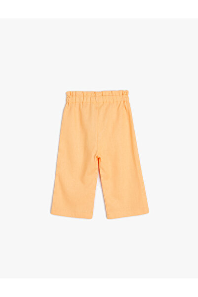 Koton Bol Paça Pantolon Beli Lastikli Dokulu