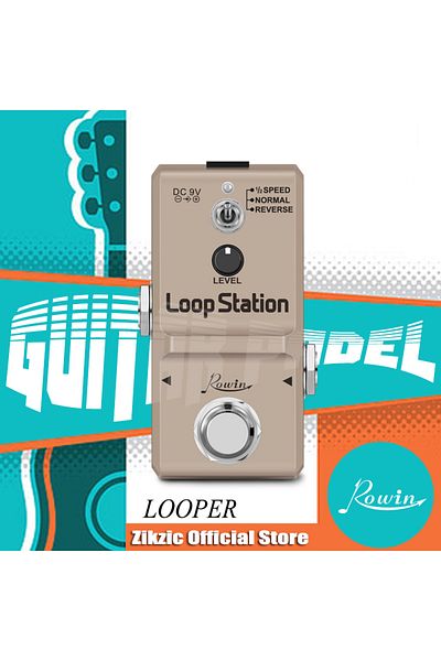 Choice Rowin LN-332S Loop Station 48K Looper Pedal Unlimited Overdubs 10 Minutes of Looping, 1/2 time, a...