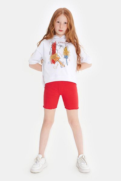 Tyess Bg Store White Sweatshirt for Girls 23Ss0Tj4412
