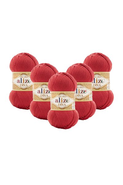 Alize Diva frânghie tricotată manual 100 gr. Pachet de 5 (100GR X 5 BUC.)