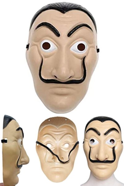 Parti dolabı La Casa De Papel Salvador Dali Mask - Halloween Halloween Party Costume Mask 25X16Cm