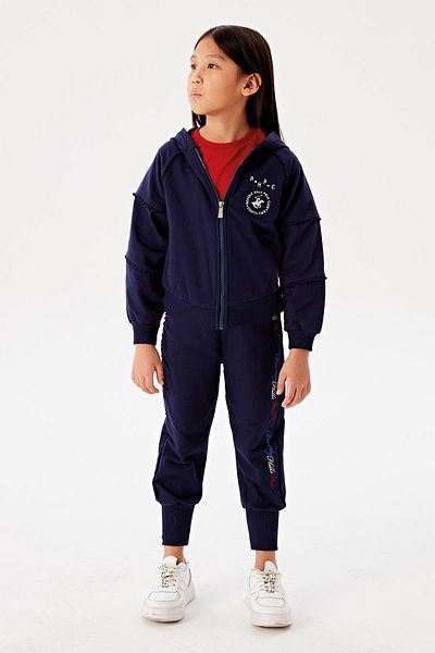 Beverly Hills Polo Club BG Store Girl's Navy Blue Tracksuit Top