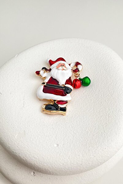 Modex Yılbaşı Özel Sevimli Noel Baba Broş (5cm)