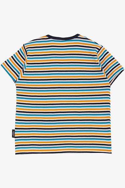 Breeze Boys' T-shirt with Placket Colorful Stripes 1-4 Years Old, Mixed Color