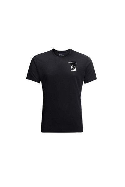 Jack Wolfskin Vonnan S/s Graphic T M 1809941tr-6350 Ανδρικό γκρι μπλουζάκι