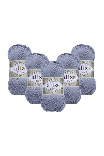 Alize Diva Χειροποίητο νήμα πλεξίματος 100 γρ. Συσκευασία 5 (100GR X 5 ΤΕΜ)