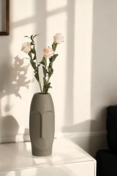 tambana Vază decorativă bej închis Obiect decorativ pentru casă Vază decorati...