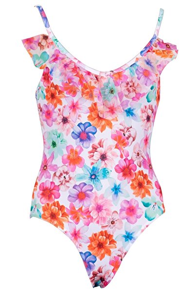 Kom Ashley Costum Girl's Floral Swimsuit - Pink