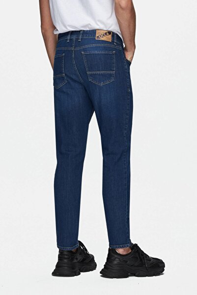 UCLA FAUSTO Mavi Denim Nakışlı Standard Fit Erkek Pantolon