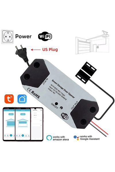 Choice Tuya WiFi Switch Garage Door Controller Smart Door Opener Work with Alexa Google Home Smart Life ...