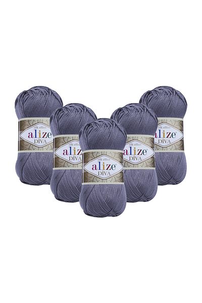 Alize Diva frânghie tricotată manual 100 gr. Pachet de 5 (100GR X 5 BUC.)