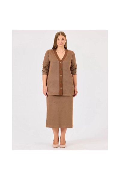 SEÇİL New Selected Women's Plus Size Over-The-Knee Skirt 10002421614007