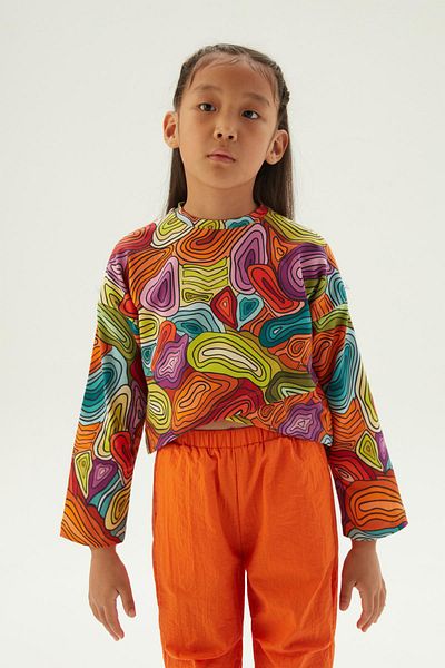 Tyess BG Store Girls' Orange Pants