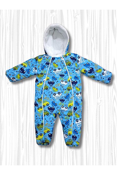 TNY Digital Printed Baby Boy Hooded Winter Astronot Cosmonot Jumpsuit