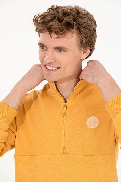 U.S. Polo Assn. Men's Saffron Melange Sweatshirt 50256328 -Vr227