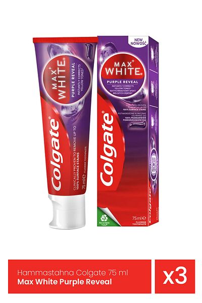 Colgate Whitening Toothpaste Max White Purple Reveal 75ml x 3 pieces