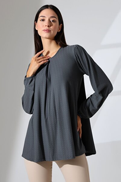 Şiir Manila Women - a Pleated Jacquard Combed Cotton Blouse & Hijab Skirt