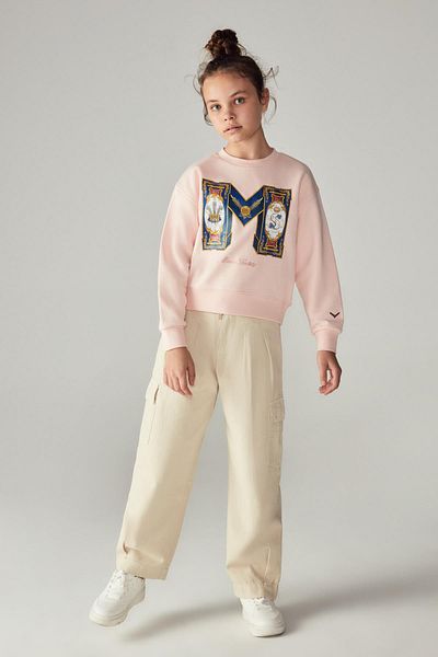 SWATSKY Bg Store Girls Pink Sweatshirt 23Fw0Sw1590
