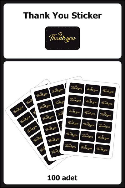 Lizpo Decor Thank You Sticker Label 4
