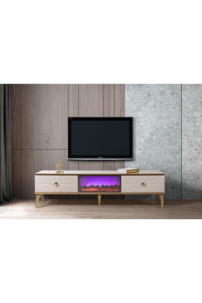 MASTERDREİ MASTER ŞÖMİNELİ TV SEHPASI GOLD
