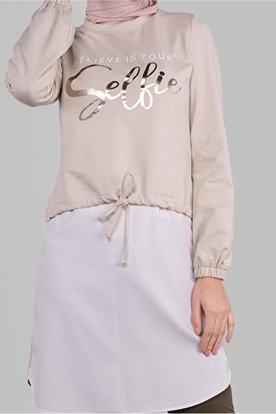 Alvina 41230 Model Printed and Lace-Up Tunic