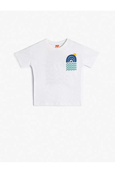 Koton T-Shirt Short Sleeve Crew Neck Printed Cotton
