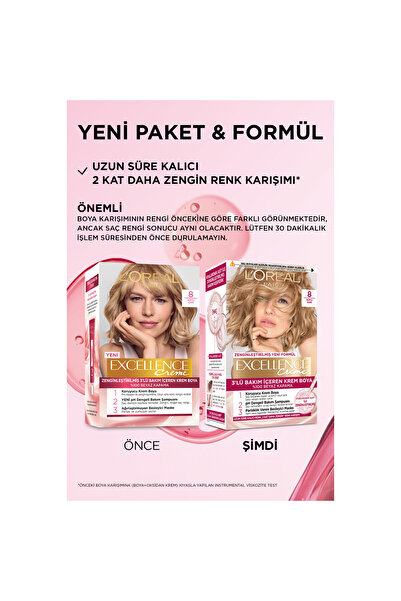 L'Oreal Paris L’oréal Paris Excellence Creme 8 Koyu Sarı Saç Boyası