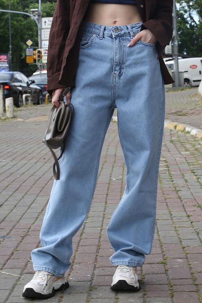 Madmext Mad Girls Light Blue Palazzo Jean Mg1151