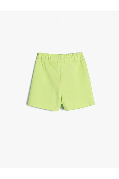 Koton Shorts Pocket Textured Cotton with Elastic Waist